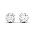 Clear Halo Studs Moissanite