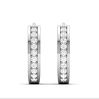 Silver-lined Single Row Hoops