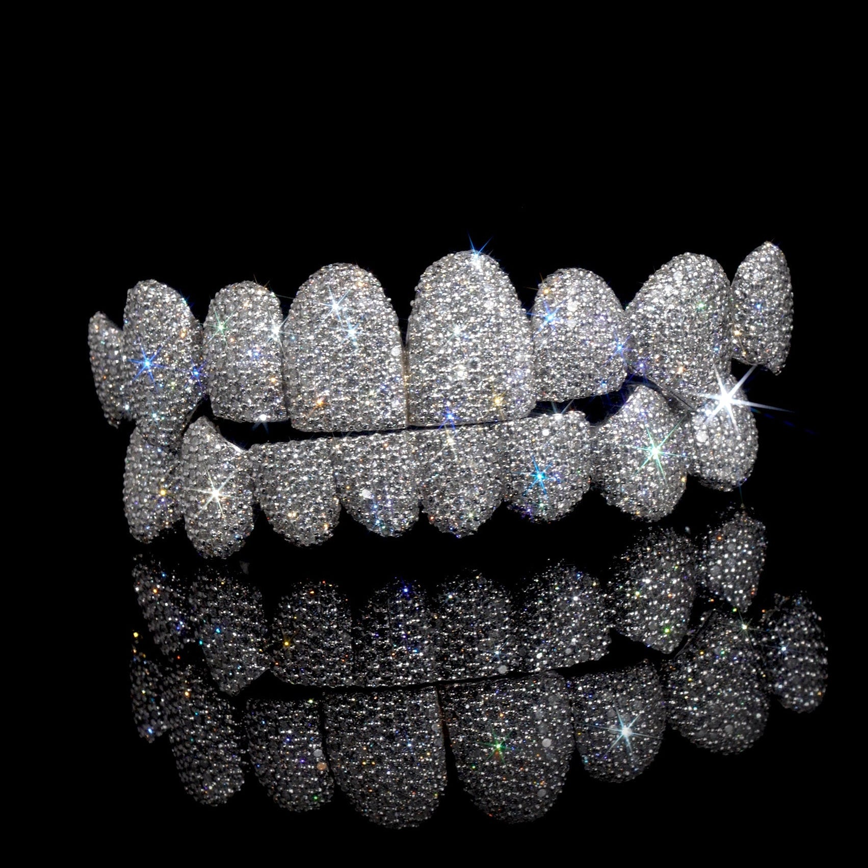 Iced Out Honeycomb Set Grillz