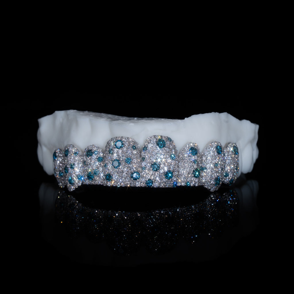 Blue and White Iced Mosaic Top Set