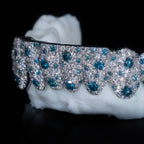 Blue and White Iced Mosaic Bottom Set