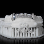 Custom Bottom Text Iced Grillz