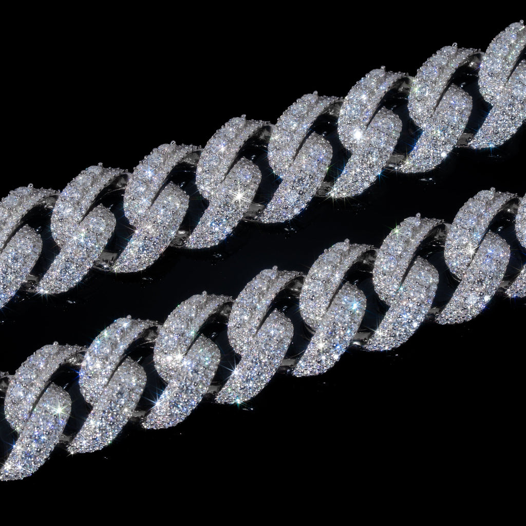 18mm Raised Pointer Cuban Chain