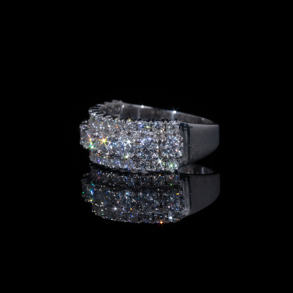 Half Iced Band Ring