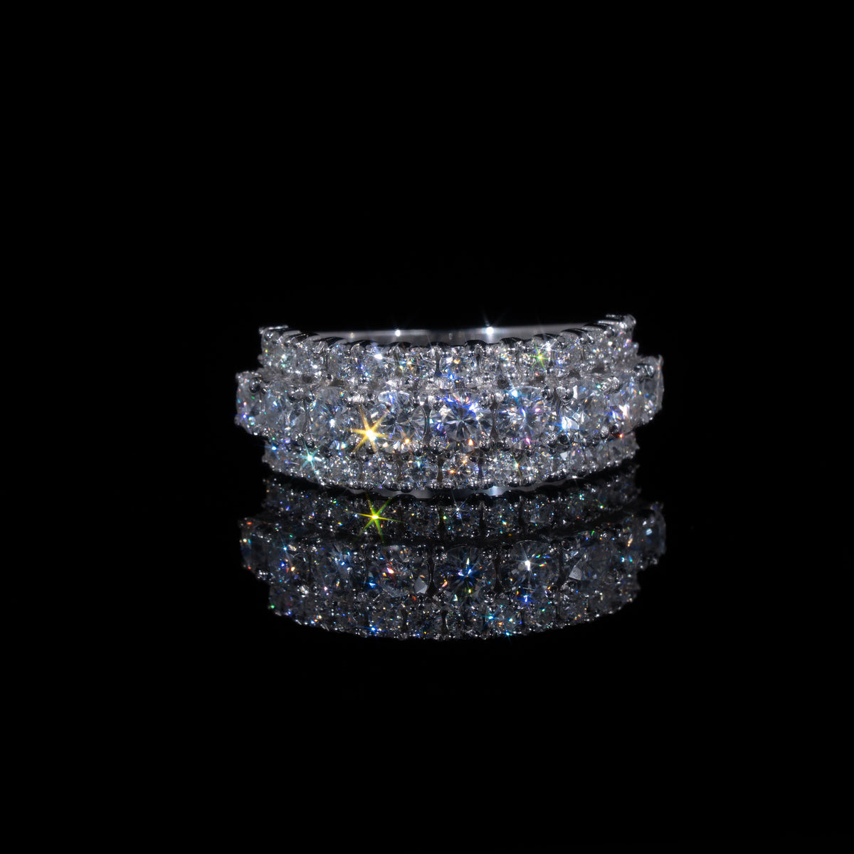 Half Iced Band Ring