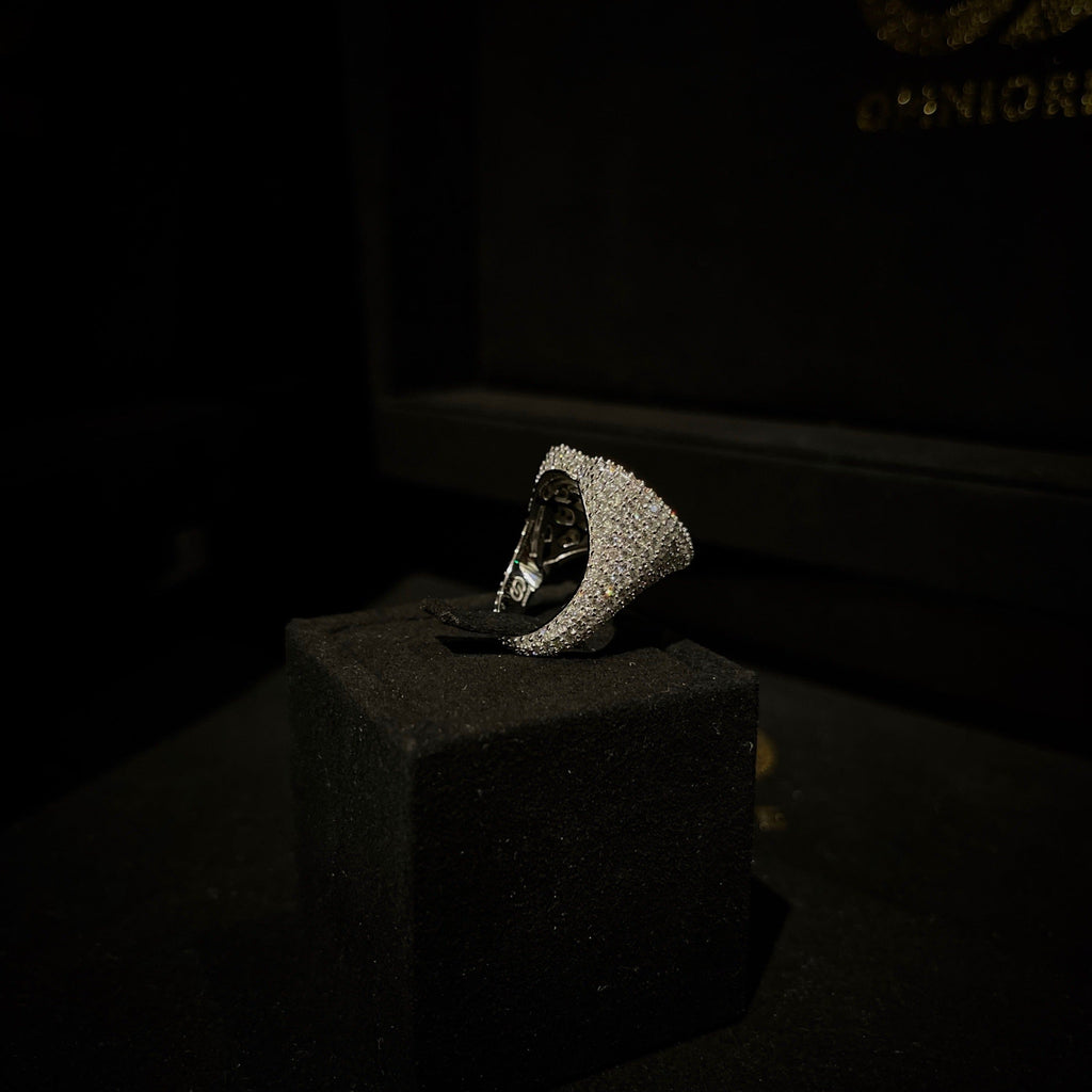 2 Tone Heart Ring 925 Sterling Silver