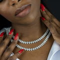Silver Leaf Shape Diamond Chain