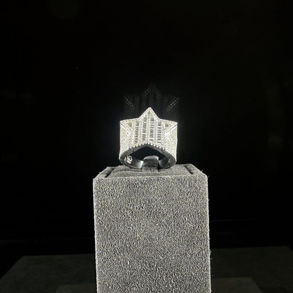 Baguette Star Ring 925 Sterling silver